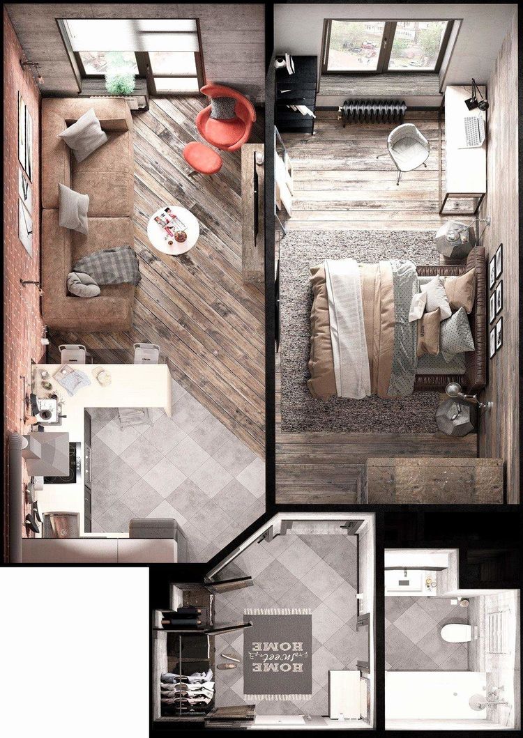 Thiết kế nội thất căn hộ nhỏ đơn giản