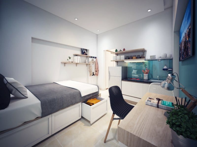 Thiết kế nội thất căn hộ nhỏ đơn giản