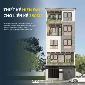 THIẾT KẾ NỘI THẤT HIỆN ĐẠI CHO LIỀN KỀ 350M2