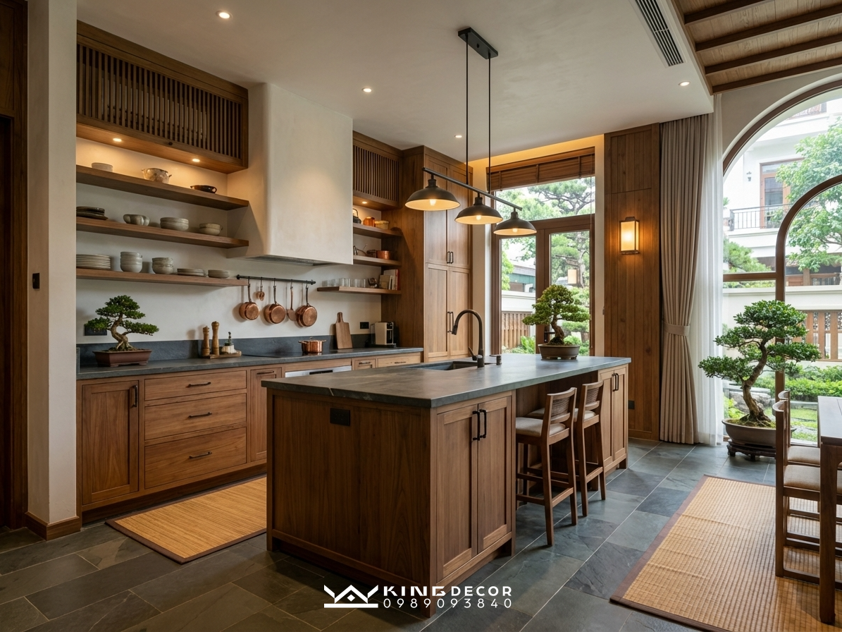 THIẾT KẾ BIỆT THỰ PHONG CÁCH Á ĐÔNG: ĐẸP THÔI CHƯA ĐỦ, CẦN PHẢI BIẾT CẢ "MẶT TRÁI" 26 creative Phong bep result